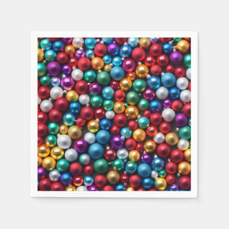 Colourful Christmas Ball Ornaments Napkin