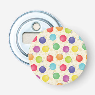 Colourful Christmas balls,Gold Snowflakes Bottle Opener