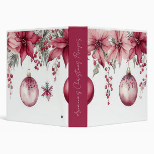 Colourful Christmas Baubles with Flowers Binder