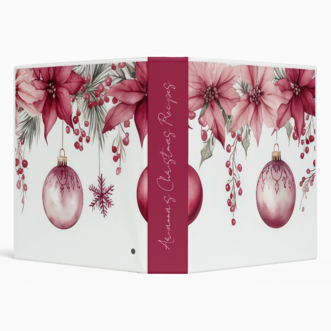 Colourful Christmas Baubles with Flowers Binder (Background)