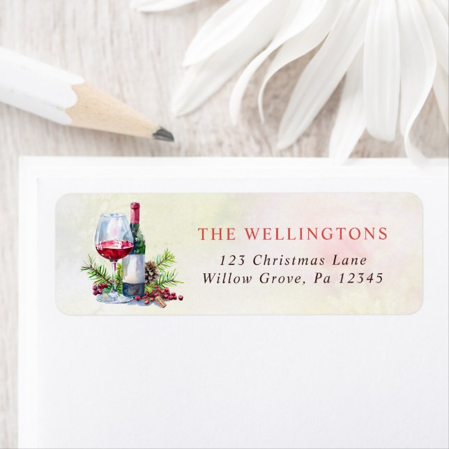 Colourful Christmas Cocktail Party Return Address (Insitu)