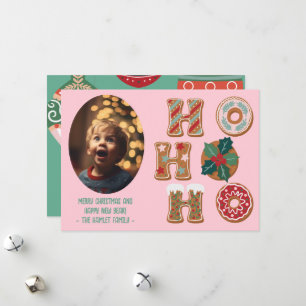 Colourful Christmas Doughnuts Holiday Card