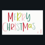 Colourful Christmas Gift Tag To From Sticker<br><div class="desc">Colourful Christmas Gift Tag To From Sticker</div>