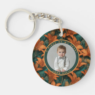 Colourful Christmas Gifts For Dad Lilies Floral Keychain