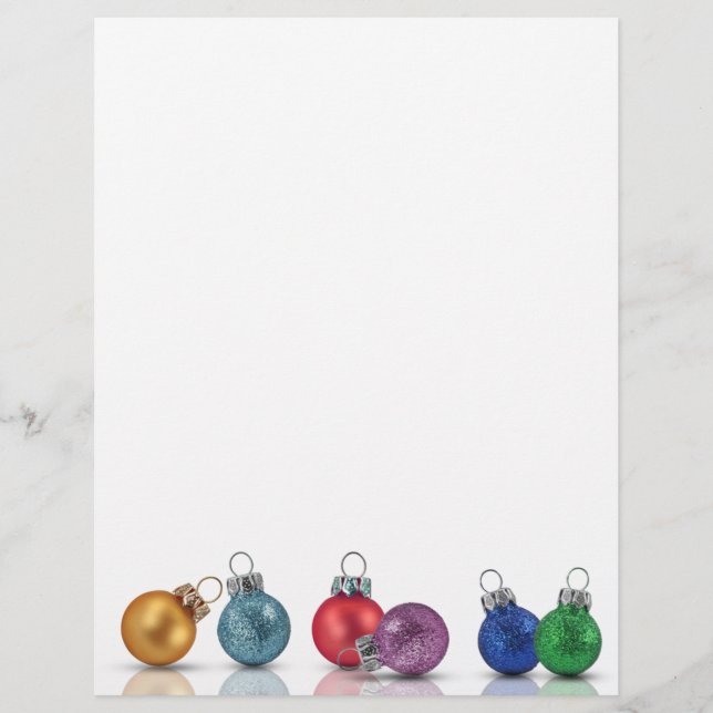 Colourful Christmas Glitter Ornaments (Front)