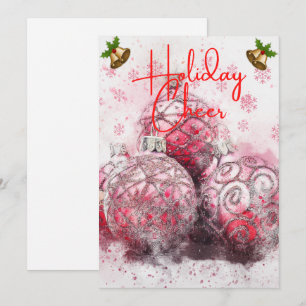 Colourful Christmas Holiday Cheer   Card