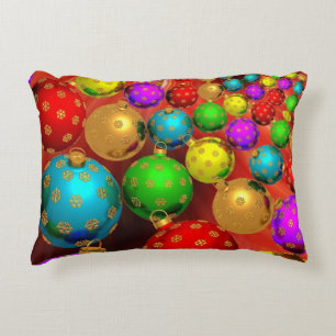 Colourful Christmas Jamboree Accent Pillow