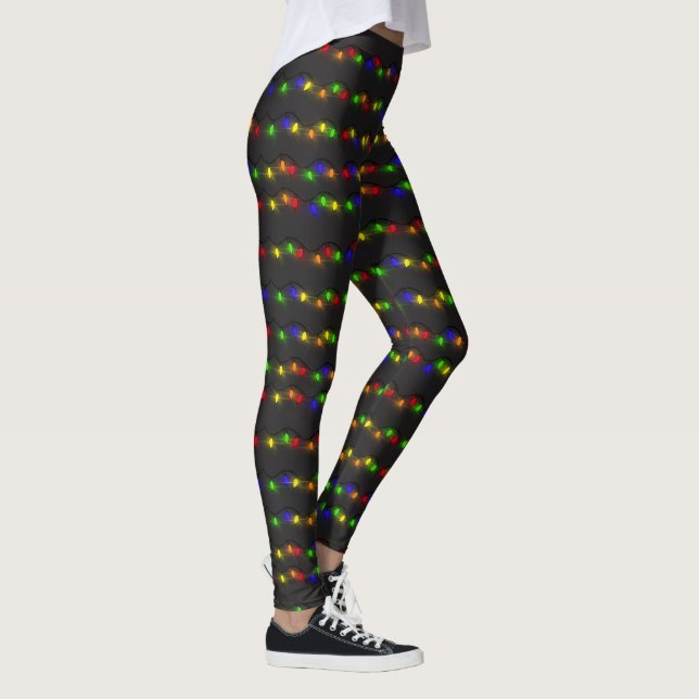 Colourful Christmas Light String  Leggings (Right)