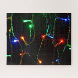 Colourful Christmas lights Jigsaw Puzzle