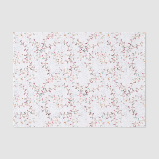 Colourful Christmas Lights Strands Tissue Paper (Front)