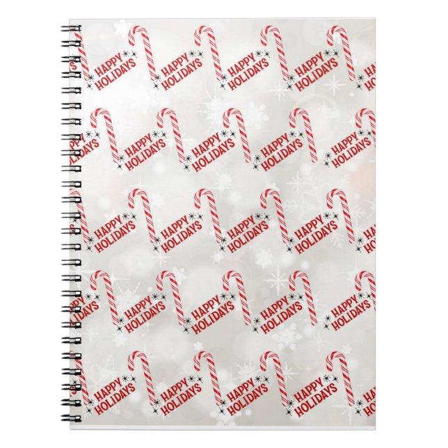 Colourful Christmas Notebook – Festive Winter Desi (Front)