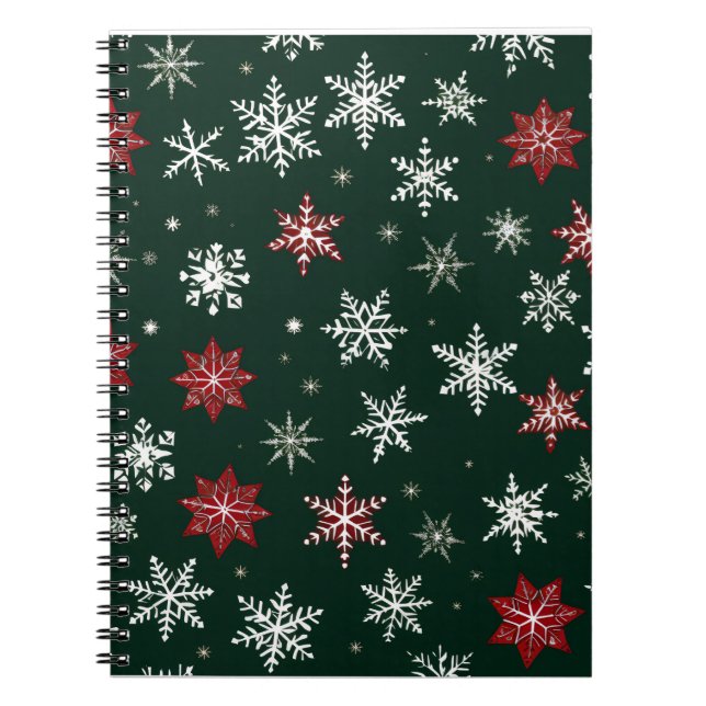 Colourful Christmas Notebook – Festive Winter Desi (Front)
