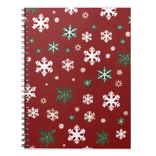 Colourful Christmas Notebook – Festive Winter Desi (Front)