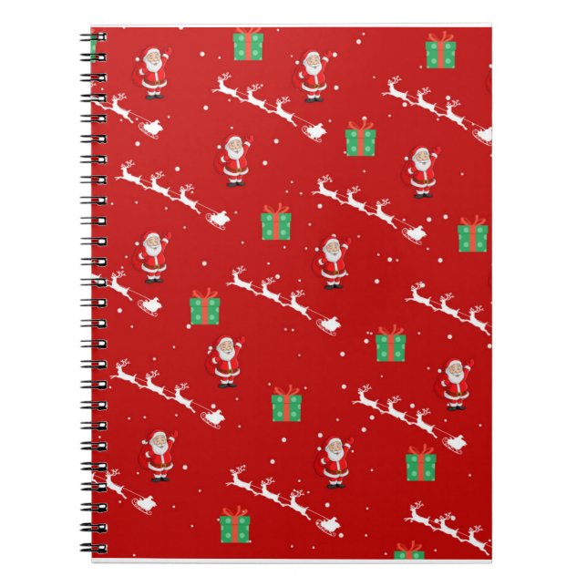 Colourful Christmas Notebook – Festive Winter Desi (Front)