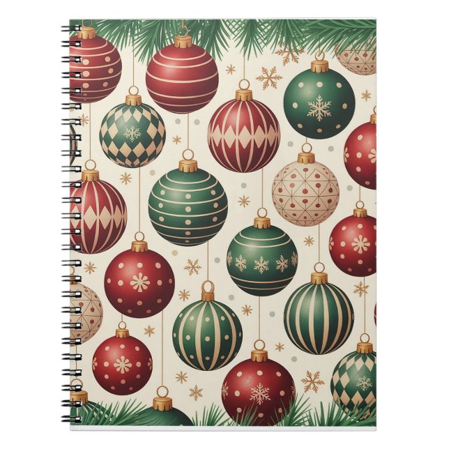 Colourful Christmas Notebook – Festive Winter Desi (Front)