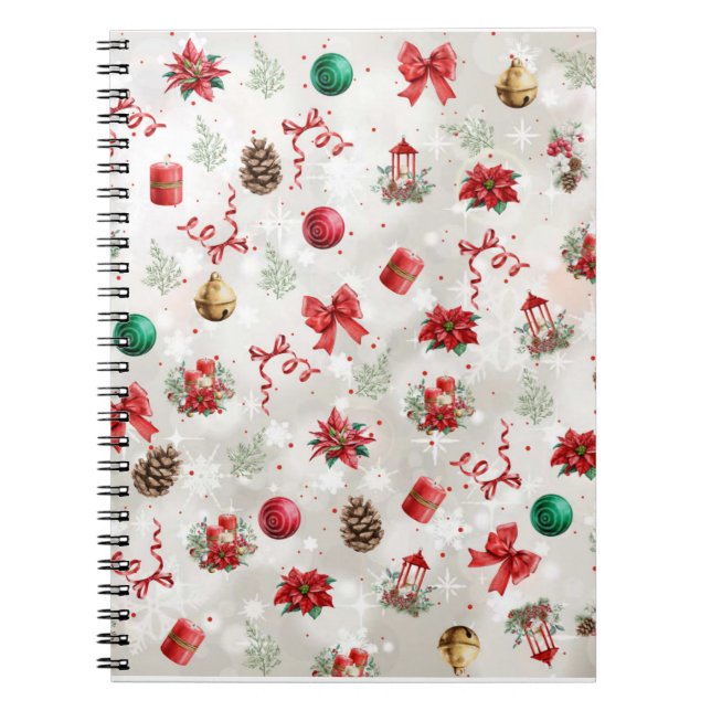 Colourful Christmas Notebook – Festive Winter Desi (Front)