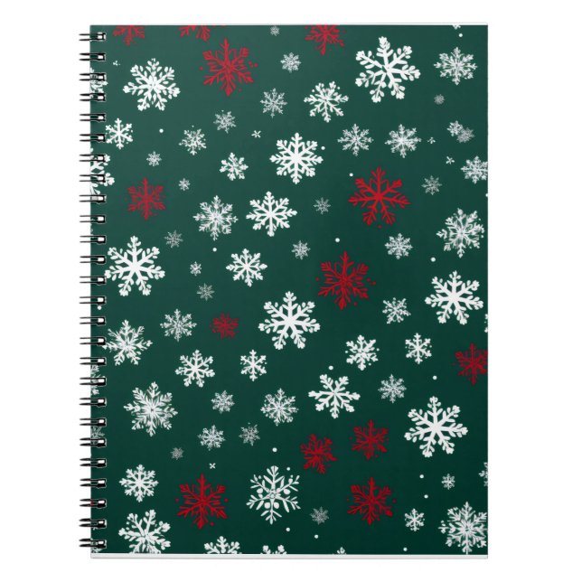 Colourful Christmas Notebook – Festive Winter Desi (Front)