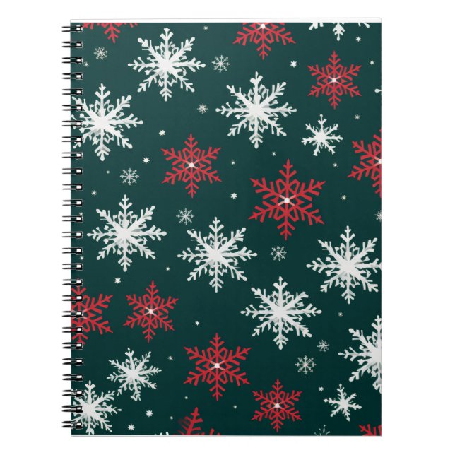 Colourful Christmas Notebook – Festive Winter Desi (Front)
