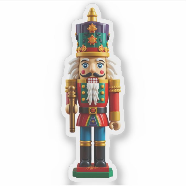 Colourful Christmas Nutcracker Toy (Front)