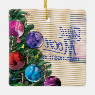Colourful Christmas Office Art Ceramic Ornament