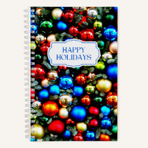 Colourful Christmas Ornament Notebook