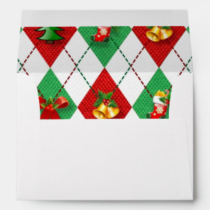 Colourful Christmas Ornaments Jingle Bell Santa Et Envelopes