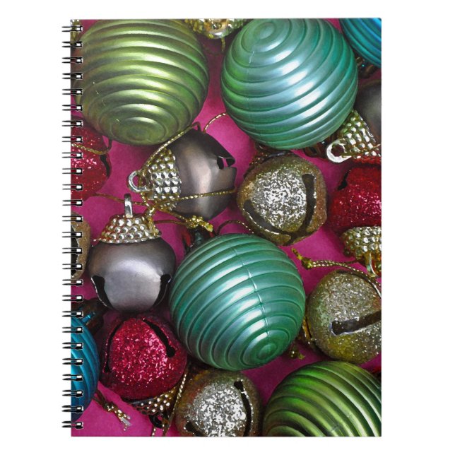 Colourful christmas ornaments notebook (Front)