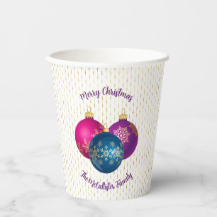Colourful Christmas Ornaments Paper cup