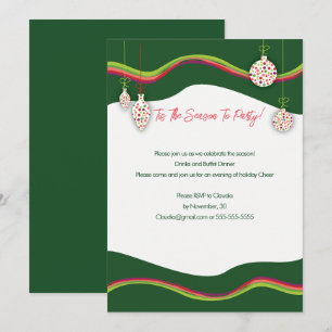 Colourful Christmas Party invitation