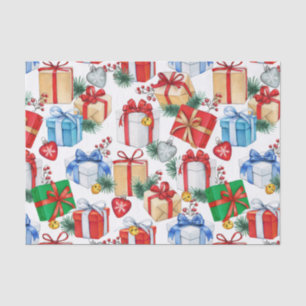 Colourful Christmas Presents Tissue Paper