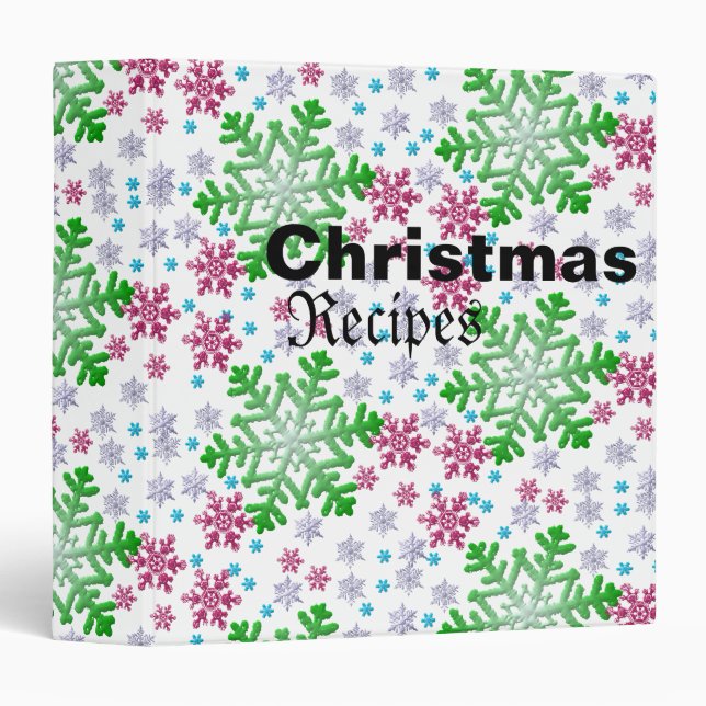 Colourful Christmas Recipe Binder (Front/Spine)