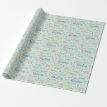 Colourful Christmas Repeating Name Personalized Wrapping Paper<br><div class="desc">Colourful Christmas Repeating Name Personalized Wrapping Paper is a colourful wrapping paper with text and a Christmas tree. You can change the text and the initial.</div>