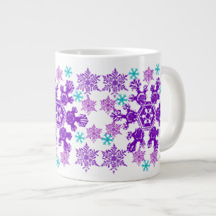 Colourful Christmas Snowflake Jumbo Cup