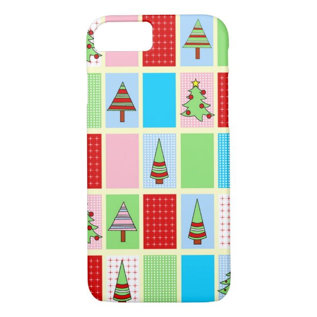 Colourful Christmas Squares Case-Mate iPhone Case (Back)