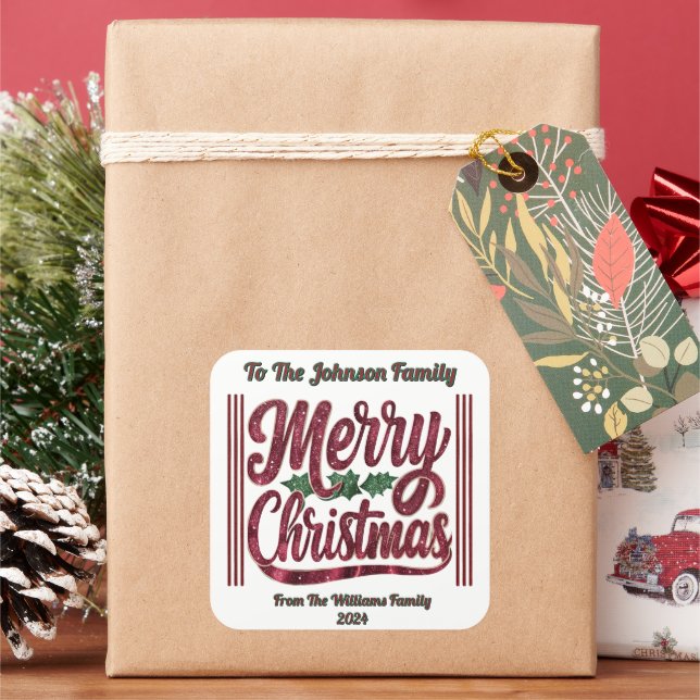 Colourful Christmas Sticker for Celebrations (Holiday)