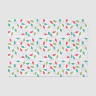 Colourful Christmas String Lights Holiday Tissue Paper