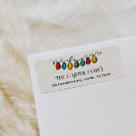 Colourful Christmas String Lights Sketch<br><div class="desc">Top off your mailing with these playful return address labels featuring colourful Christmas string lights.</div>