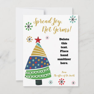 Colourful Christmas Tree hand sanitizer gift card