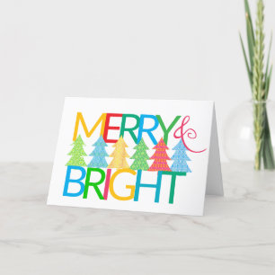 Colourful Christmas Tree Holiday Card