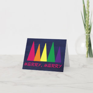 Colourful Christmas Tree Holiday Card