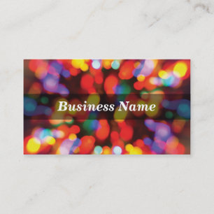 Colourful Christmas Tree Lights Business Card