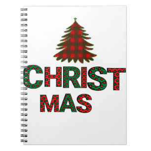 Colourful Christmas Tree Notebook