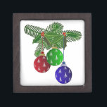 Colourful Christmas Tree Ornaments Keepsake Box<br><div class="desc">Thank You for visiting The Holiday Christmas Shop! You are viewing The Lee Hiller Designs Holiday Collection of Home and Office Decor,  Apparel,  Gifts,  Collectibles and more. The Designs include Lee Hiller Photography in Hand Drawn Mixed Media and  Digital Art Collection.</div>