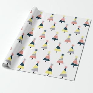 Colourful Christmas tree pattern Wrapping Paper