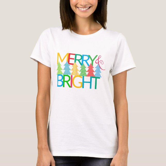 Colourful Christmas Tree T-shirt (Front)