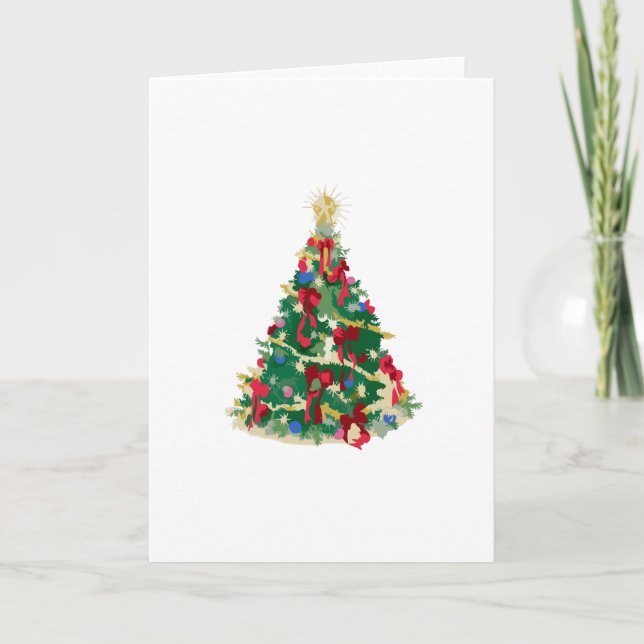 Colourful Christmas Tree: Vector Art: Holiday Card (Front)