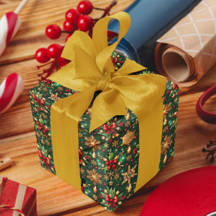 Colourful Christmas Vibe Festive Pattern Wrapping Paper