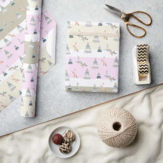 Colourful Christmas Winter Wonder Land Wrapping Paper