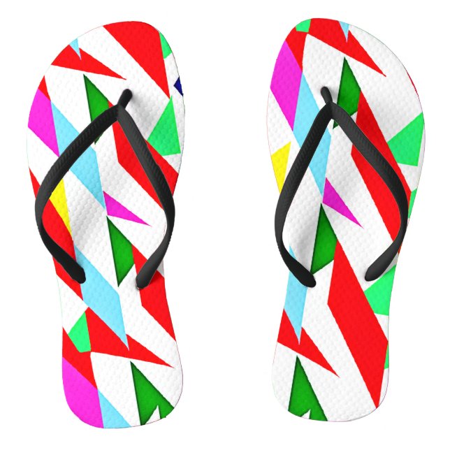 Colourful Chromatic Pattern Flip Flops (Footbed)