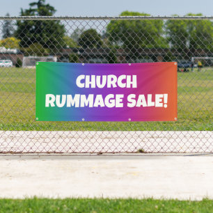 Colourful Church Rummage Sale Banner